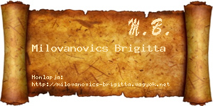 Milovanovics Brigitta névjegykártya